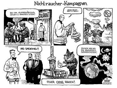 Oliver Schopf, politischer Karikaturist aus Österreich, politische Karikaturen aus Österreich, Karikatur, Illustrationen Österreich 2009:
karikaturmuseum, krems, ausstellung, tabak in der karikatur
