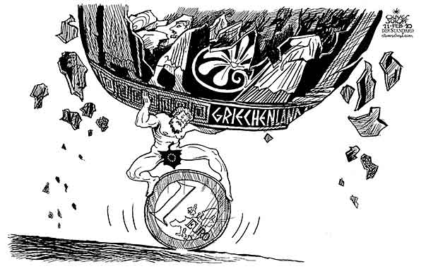 Oliver Schopf Politische Karikatur Griechenland Rettungsprogramm Der Eu 10