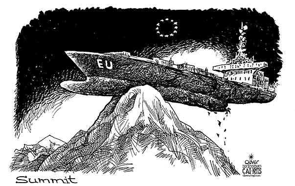  
Oliver Schopf, editorial cartoons from Austria, cartoonist from Austria, Austrian illustrations, illustrator from Austria, editorial cartoon
Europe 2012 EU SUMMIT BRUSSELS SHIP CARGO SHIP EURO CRISIS AUSTERITY GROWTH

