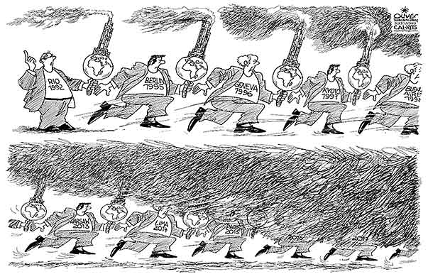 Oliver Schopf, editorial cartoons from Austria, cartoonist from Austria, Austrian illustrations, illustrator from Austria, editorial cartoon politics politician International, Cartoon Arts International, New York Times Syndicate, Cagle cartoon 2014  UN CLIMATE CHANGE CONFERENCE LIMA TORCH RELAY GLOBAL WARMING GASES CO2      


