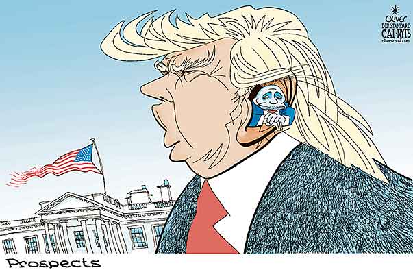 Oliver Schopf, editorial cartoons from Austria, cartoonist from Austria, Austrian illustrations, illustrator from Austria, editorial cartoon politics politician International, Cartoon Arts International, New York Times Syndicate, 2017: USA TRUMP PUTIN SPY AGENCIES DIRTY DOSSIERS CIA FBI EAR VIES PROSPECTS AGENT WHITE HOUSE 



