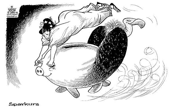  Oliver Schopf, politischer Karikaturist aus Österreich, politische Karikaturen, Illustrationen Archiv politische Karikatur Europa 
2011eu sparen sparkurs pleitegeier reiten schweinsgalopp


 
