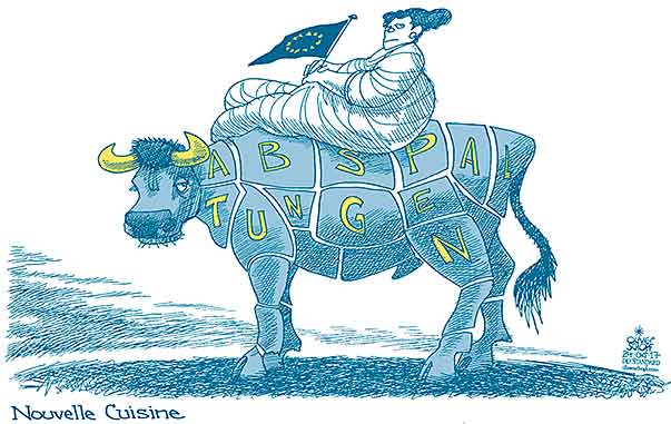  Oliver Schopf, politischer Karikaturist aus Österreich, politische Karikaturen, Illustrationen Archiv politische Karikatur Europäische Union 2017
EU EUROPA STIER ABSPALTUNGEN SEPARATISTEN KATALONIEN SPANIEN RIND STÜCKE KÜCHE RINDFLEISCH FILETIEREN 

  