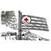 Oliver Schopf, editorial cartoons from Austria, cartoonist from Austria, Austrian illustrations, illustrator from Austria, editorial cartoon politics politician Europe 2010: greece acropolis flag red cross rescue euro