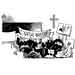 Oliver Schopf, editorial cartoons from Austria, cartoonist from Austria, Austrian illustrations, illustrator from Austria, editorial cartoon politics politician Europe 2009: crucifix, classroom, protest, bishop