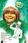 Oliver Schopf, politischer Karikaturist aus Österreich, politische Karikaturen aus Österreich, Karikatur Illustrationen Portraet, Das Theaterhotel b4C, Elfriede Ott  