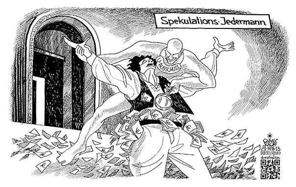  Oliver Schopf, politischer Karikaturist aus Österreich, politische Karikaturen, Illustrationen Archiv politische Karikatur Österreich Landeshauptleute 2012 SALZBURG SPEKULATION AFFAERE U-AUSSCHUSS RATHGEBER FINANZ JEDERMANN SALZBURGER FESTSPIELE TOD LUPE 
