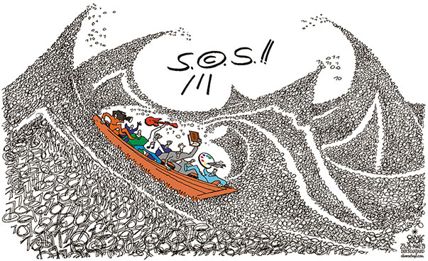 Oliver Schopf, politischer Karikaturist aus Österreich, politische Karikaturen aus Österreich, Karikatur Cartoon Illustrationen Politik Politiker international 2019 
URHEBERRECHT KÜNSTLER INTERNET DIGITAL UPLOAD FILTER COPYRIGHT BINÄRCODE EINS NULL SEENOT WELLEN FLUTEN SOS    
