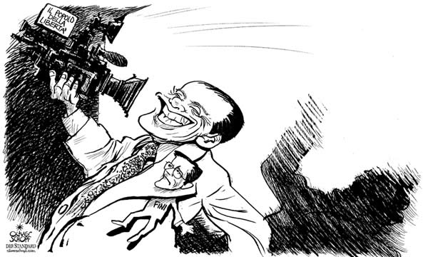  
Oliver Schopf, editorial cartoons from Austria, cartoonist from Austria, Austrian illustrations, illustrator from Austria, editorial cartoon
Europe EU eu European union italy 2009: italy, Berlusconi, fini, il populo della libertà, camera, film
