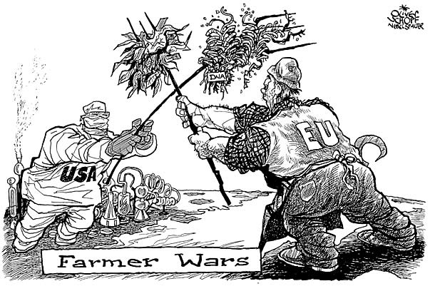  
Oliver Schopf, editorial cartoons from Austria, cartoonist from Austria, Austrian illustrations, illustrator from Austria, editorial cartoon
Europe Miscellaneous usa farmer wars genetic engeneering gentch dna
