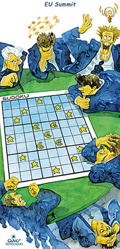  Oliver Schopf, politischer Karikaturist aus Österreich, politische Karikaturen, Illustrationen Archiv politische Karikatur Europa Euro Währungspolitik
Euro Sudoku Euroeinführung Eurostabilität


