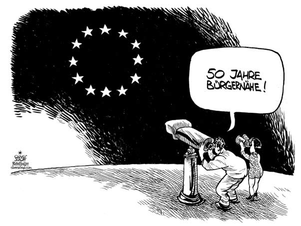  Oliver Schopf, politischer Karikaturist aus Österreich, politische Karikaturen, Illustrationen Archiv politische Karikatur Europa 
 eu, 50 jahre, buergernaehe


