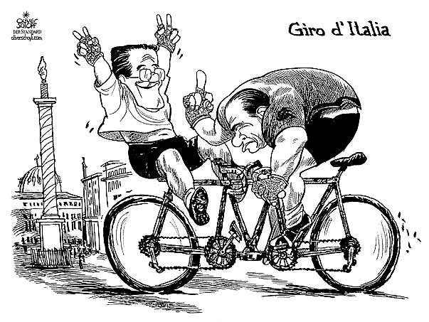  
Oliver Schopf, editorial cartoons from Austria, cartoonist from Austria, Austrian illustrations, illustrator from Austria, editorial cartoon
Europe EU eu European union italy 
2006 elections: prodi, berlusconi, italy, elections, bicycle
