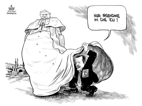  Oliver Schopf, politischer Karikaturist aus Österreich, politische Karikaturen, Illustrationen Archiv politische Karikatur Europa Türkei
Türkeibeitritt; eu, türkei, zypern, beitrittsverhandlungen, eingangstor



