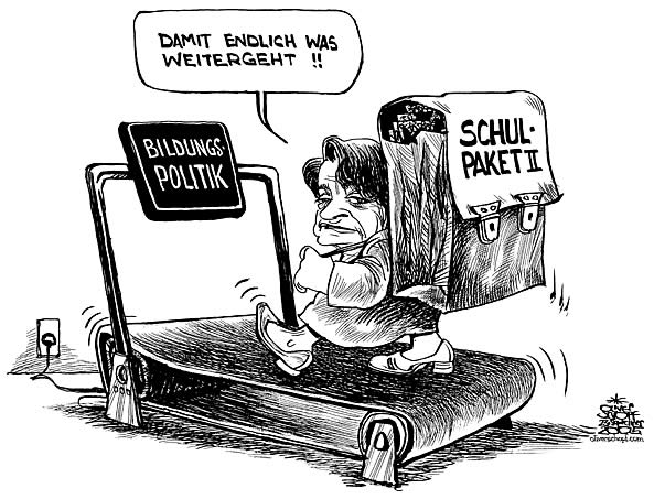  Oliver Schopf, politischer Karikaturist aus Österreich, politische Karikaturen, Illustrationen Archiv politische Karikatur Österreich Regierung Schüssel Team
 unterrichtsministerin bildungsministerin oevp elisabeth gehrer, bildungspolitik




