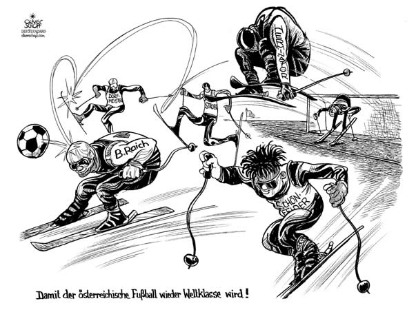  Oliver Schopf, politischer Karikaturist aus Österreich, politische Karikaturen, Illustrationen Archiv politische Karikatur Österreich Sport benny raich, dorfmeister, herminator, schoenfelder, strobl, oesterreichischer fussball

2006: ski-weltcup, austria, slalom, einfaedeln
