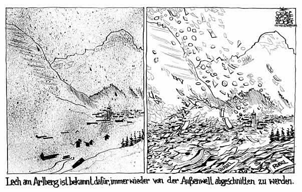  Oliver Schopf, politischer Karikaturist aus Österreich, politische Karikaturen, Illustrationen Archiv politische Karikatur Österreich Wirtschaft  und Finanzen
2008:
Lech am Arlberg, Wetter Schnee, Wirtschaft Geld, Rubel, Deripaska


