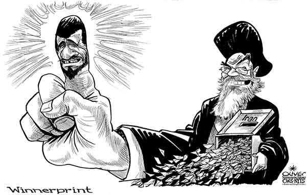 Oliver Schopf, editorial cartoons from Austria, cartoonist from Austria, Austrian illustrations, illustrator from Austria, editorial cartoon iran 2009: iran, elections winnerprint or fingerprint nuclear program, democracy mullahs politician politicians
iran, <br />
ahmadinejad, nuclear station,
peace dove, prison, hostage GB
