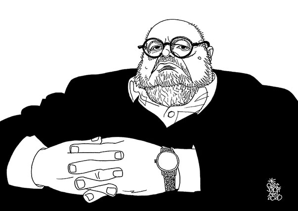 Oliver Schopf, politischer Karikaturist aus Österreich, politische Karikaturen aus Österreich, Karikatur Illustrationen Portraet 2020: FRANZ SCHUH AUTOR SCHRIFTSTELLER ESSAYIST WIEN MAGAZIN DES GLÜCKS PHILOSOPHIE  
