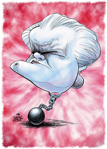 Oliver Schopf, politischer Karikaturist aus Österreich, politische Karikaturen aus Österreich, Karikatur Illustrationen Porträts Politik:
slobodan milosevic, zeichnung, portraetkarikatur, politiker, praesident, serbien





