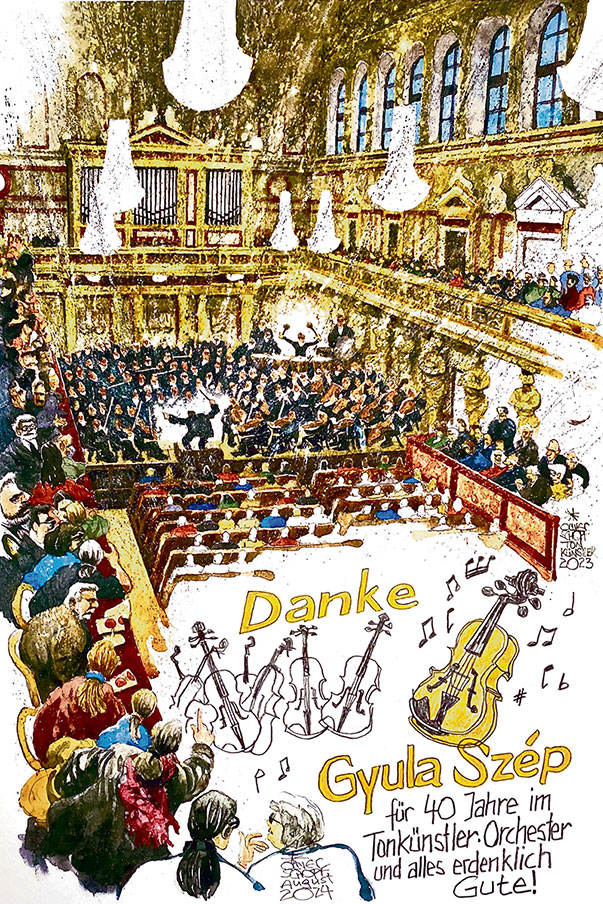 Oliver Schopf, politischer Karikaturist aus Österreich, politische Karikaturen aus Österreich, Karikatur Illustrationen Tonkuenstler-Orchester Niederösterreichische im Wiener Musikverein Großer Saal Musik Konzert LIVE-Zeichnungen 2023 NIEDERÖSTERREICHISCHE TONKÜNSTLER ORCHESTER KONZERT GROSSER GOLDENER SAAL WIENER MUSIKVEREIN

