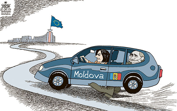 Oliver Schopf, editorial cartoons from Austria, cartoonist from Austria, Austrian illustrations, illustrator from Austria, editorial cartoon politics politician Europe, Cartoon Movement, CartoonArts International 2024:   
REPUBLIC OF MOLODOVA MAIA SANDU PUTIN REFERENDUM CONSTITUTION EUROPEAN UNION ELECTIONS CANDIDATE FOR MEMBERSHIP












