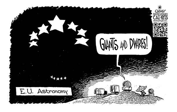  
Oliver Schopf, editorial cartoons from Austria, cartoonist from Austria, Austrian illustrations, illustrator from Austria, editorial cartoon
Europe 2012 EUROPEAN UNION EU CRISIS EURO FLAG STARS ASTRONOMY OBSERVATORY RED GIANT WHITE DWARF 

