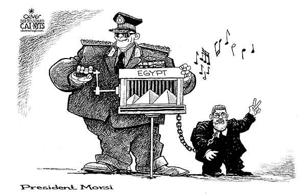 Oliver Schopf, editorial cartoons from Austria, cartoonist from Austria, Austrian illustrations, illustrator from Austria, editorial cartoon politics politician International, Cartoon Arts International, New York Times Syndicate, Cagle cartoon 2012 EGYPT PRESIDENT MORSI TANTAWI MILITARY BARREL ORGAN MUSIC CHAIN 

 


