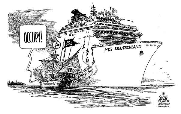 Oliver Schopf, politischer Karikaturist aus Österreich, politische Karikaturen aus Österreich, Karikatur Illustrationen Politik Politiker Deutschland 2012 PIRATEN PARTEI SAARLAND WAHLEN ENTERN  PIRATENSCHIFF KREUZFAHRTSCHIFF TRAUMSCHIFF OCCUPY WALL STREET


























