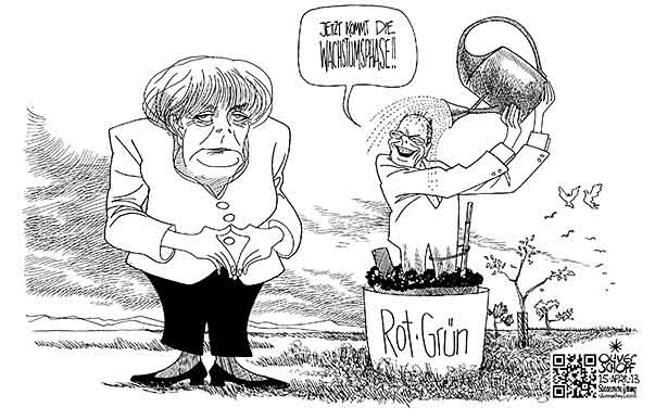 Oliver Schopf Politische Karikatur Deutschland Bundestagswahl 2013