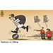 Oliver Schopf, editorial cartoons from Austria, cartoonist from Austria, Austrian illustrations, illustrator from Austria, editorial cartoon politics politician Germany, Cartoon Movement, @oliverschopf.bsky.social 2026: CHANCELLOR FRIEDRICH MERZ POSTURE BODY LANGUAGE BENT OVER REFORMS QUESTION MARK CDU ENEMIES CITIZEN
