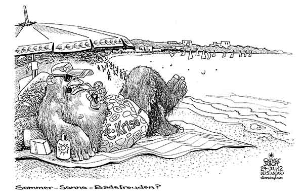 Oliver Schopf, politischer Karikaturist aus Österreich, politische Karikaturen aus Österreich, Karikatur Illustrationen Politik Politiker Europa 2012 EURO KRISE  MONSTER STRAND URLAUB MEER SOMMER SONNE BADEN BADEFREUDEN






 
   