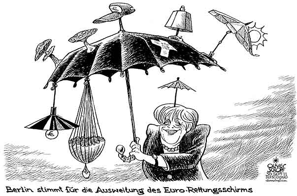 Oliver Schopf, politischer Karikaturist aus Österreich, politische Karikaturen aus Österreich, Karikatur Illustrationen Politik Politiker Europa 2011 euro euro rettungsschirm efsf merkel berlin bundestag abstimmung







 
   