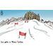 Oliver Schopf, politischer Karikaturist aus Österreich, politische Karikaturen aus Österreich, Karikatur Cartoon Illustrationen Politik Politiker Europa @oliverschopf.bsky.social 2026: OLYMPISCHE WINTERSPIELE MAILAND ITALIEN MILANO CORTINA START MAILÄNDER DOM ABFAHRT STARTHAUS ALPEN BERGE SKIGEBIET STRECKE PISTE 
