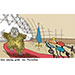 Oliver Schopf, politischer Karikaturist aus Österreich, politische Karikaturen aus Österreich, Karikatur Cartoon Illustrationen Politik Politiker Europa 2024: VIKTOR ORBÁN EUROPÄISCHE UNION RATSGEBÄUDE BRÜSSEL EUROPÄISCHER RAT GIPFEL UND TÄGLICH GRÜSST DAS MURMELTIER MURMELTIERTAG VETO ZUSTIMMUNG 
