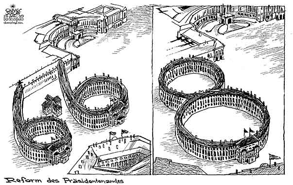 Oliver Schopf, politischer Karikaturist aus Österreich, politische Karikaturen aus Österreich, Karikatur, Illustrationen Politik Politiker Österreich 2010: wien hofburg bundespraesidentschaftskanzlei leopoldinischer trakt heldenplatz reform amt amtsperiode





 
  