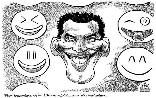 Oliver Schopf, politischer Karikaturist aus Österreich, politische Karikaturen aus Österreich, Karikatur, Illustrationen Politik Politiker Österreich  2016 : BUNDESKANZLER CHRISTIAN KERN REDE NATIONALRAT GUTE LAUNE STIMMUNG SMILEY EMOTICON EMOJI 

