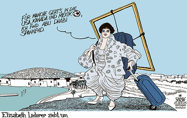 Oliver Schopf, politischer Karikaturist aus Österreich, politische Karikaturen aus Österreich, Karikatur Cartoon Illustrationen Politik Politiker Österreich Cartoon Movement, @oliverschopf.bsky.social 2025: KUNST AUKTION SOTHEBY’S NEW YORK GUSTAV KLIMT GEMÄLDE  BILDNIS ELISABETH LEDERER KÄUFER LOUVRE ABU DHABI REISEN 


































