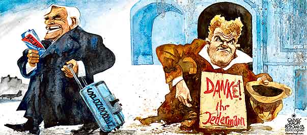  Oliver Schopf, politischer Karikaturist aus Österreich, politische Karikaturen, Illustrationen Archiv politische Karikatur Österreich: Kunst und Kultur 
2012 SALZBURGER FESTSPIELE PEREIRA ALEXANDER INTENDANT SPONSOREN MAILAENDER SCALA JEDERMANN CORNELIUS OBONYA BETTELN TROLLEY ABFLUG  
 