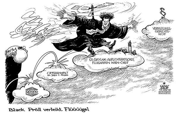 Oliver Schopf, politischer Karikaturist aus Österreich, politische Karikaturen aus Österreich, Karikatur, Illustrationen Politik Politiker Österreich 2010: wien skylink flughafen christoph herbst rechtsanwalt proell wolke fliegen


 
  