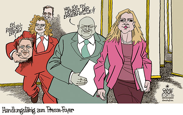 Oliver Schopf, politischer Karikaturist aus Österreich, politische Karikaturen aus Österreich, Karikatur Cartoon Illustrationen Politik Politiker Österreich Cartoon Movement, @oliverschopf.bsky.social 2026: SPÖ VORSITZENDER DREIFACHSPITZE STELLVERTRETER BABLER HOLZLEITNER KUCHER KOALITION STOCKER MEINL-REISINGER PRESSE FOYER HERBST DER ERGEBNISSE 



















































