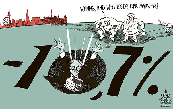 Oliver Schopf, politischer Karikaturist aus Österreich, politische Karikaturen aus Österreich, Karikatur Cartoon Illustrationen Politik Politiker Österreich Cartoon Movement, @oliverschopf.bsky.social 2025: WIEN GEMEINDERATSWAHL ÖVP KARL MAHRER VERLIERER RÜCKTRITT SCHWARZES LOCH VERLUSTE MINUS 10,7 PROZENT





















