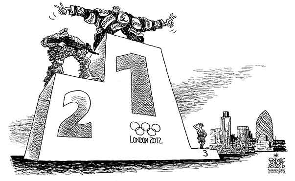 Oliver Schopf, editorial cartoons from Austria, cartoonist from Austria, Austrian illustrations, illustrator from Austria, editorial cartoon politics politician International, Cartoon Arts International, New York Times Syndicate, Cagle cartoon 2012 OLYMPICS LONDON 2012 SPONSORS MONEY WINNER BUSINESS SECURITY GUARDS TERRORISM   

 


