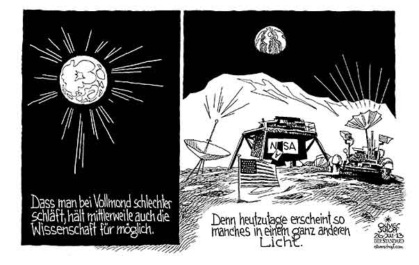  Oliver Schopf, politischer Karikaturist aus Österreich, politische Karikaturen, Illustrationen Archiv politische Karikatur Welt NSA Edward Snowden Geheimdienste USA 2013 NASA MOND LANDUNG MONDFAEHRE MONDROVER SCHLAFEN VOLLMOND NSA ABHOEREN  



