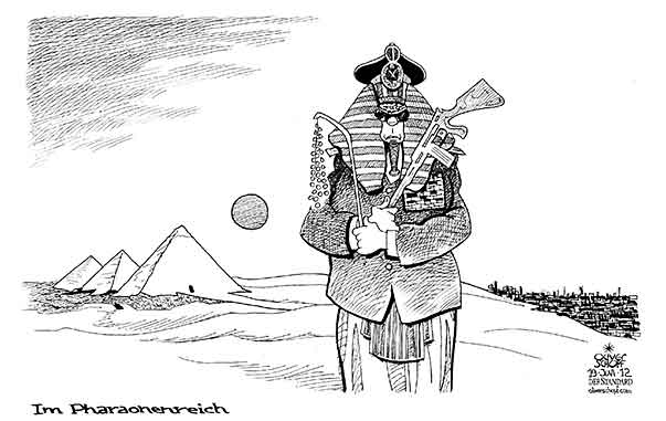 Oliver Schopf, politischer Karikaturist aus Österreich, politische Karikaturen aus Österreich, Karikatur Illustrationen Politik Politiker international  2012 AEGYPTEN PHARAO MILITAER TANTAWI HUSSEIN WAHL PRAESIDENT PYRAMIDEN GIZEH KAIRO      

 










 