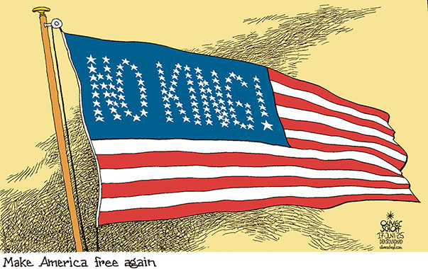 Oliver Schopf, editorial cartoons from Austria, cartoonist from Austria, Austrian illustrations, illustrator from Austria, editorial cartoon politics politician International, Cartoon Movement, @oliverschopf.bsky.social 2025: USA TRUMP PROTESTS NO KING BIRTHDAY FLAG STARS AND STRIPES RESISTANCE OPPOSITION


 




























