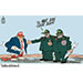 Oliver Schopf, editorial cartoons from Austria, cartoonist from Austria, Austrian illustrations, illustrator from Austria, editorial cartoon politics politician International, Cartoon Movement, @oliverschopf.bsky.social 2026: IRAN WAR TRUMP CEASEFIRE TRUCE TWO WEEKS TROUSERS MAGA MAKE IRAN GREAT AGAIN REVOLUTIONARY GUARDS 
