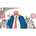 Oliver Schopf, editorial cartoons from Austria, cartoonist from Austria, Austrian illustrations, illustrator from Austria, editorial cartoon politics politician International, Cartoon Movement, CartoonArts International 2024: USA PRESIDENTIAL ELECTIONS DONALD TRUMP PETS HAITIAN EAT EATING FOOD IMMIGRANTS FANBASE FAN FELLOW MAGA MAKE AMERICA GREAT AGAIN
