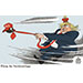 Oliver Schopf, editorial cartoons from Austria, cartoonist from Austria, Austrian illustrations, illustrator from Austria, editorial cartoon politics politician International, Cartoon Movement, @oliverschopf.bsky.social 2025: USA TRUMP UNO UNITED NATIONS SPEECH SWEEPING BLOW HAMMER TIE KING
